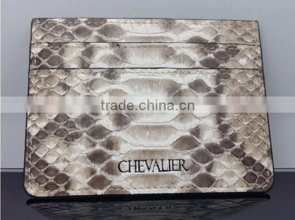 2016 New Custom Luxury Python Skin Wallet Men's Card Holder Genuine Leather Wallet Water Proof