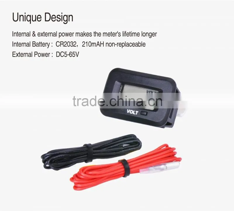 Waterproof Digital Voltage meter gauge voltmeter for tractor cultivator ATV CHAINSAW sprayer boat compressor