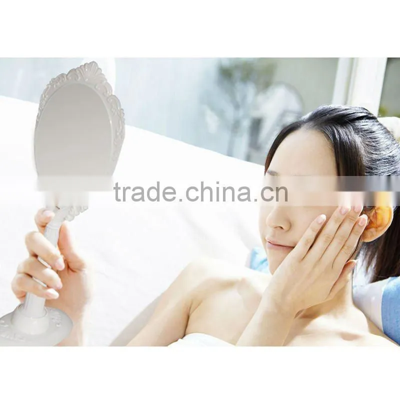 Desktop Mirror Rotating Lighting Makeup Mirror Round Compact Mirror