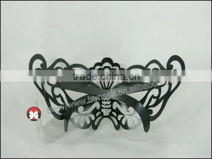 Handmade PVC black glasses hollow half face party eye mask used carnival games for sale