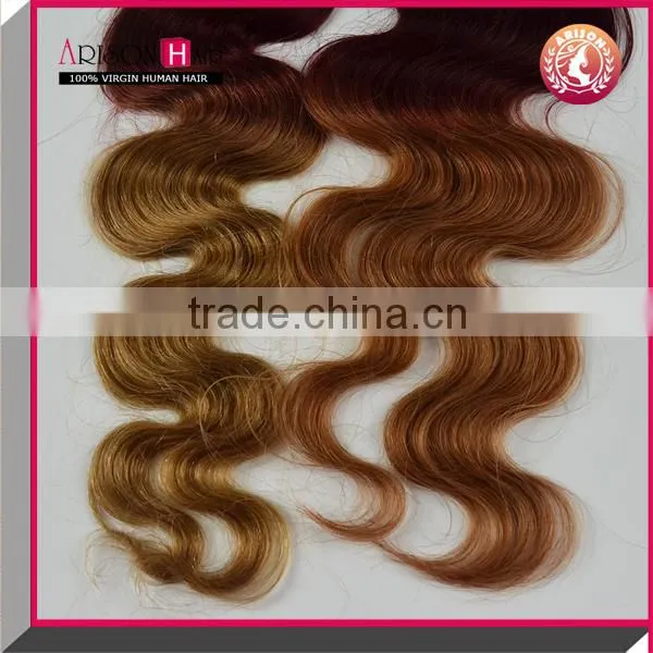 New brazilian hair bundles two tone ombre colored hair weave bundles purple ombre weave