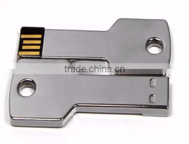 Alibaba Hot Item, Silver metal Key Chain USB with Keyring