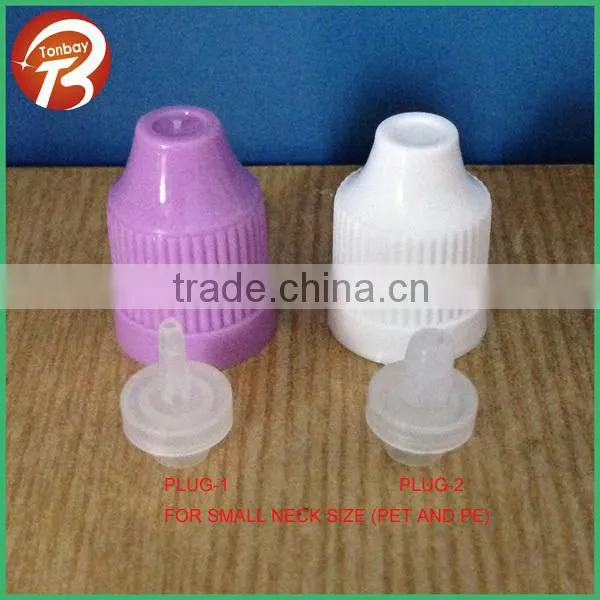 15ml LDPE plastic semi transparent bottles for e cig/smoke oil with stubby tip& child resistant cap PLUG-2