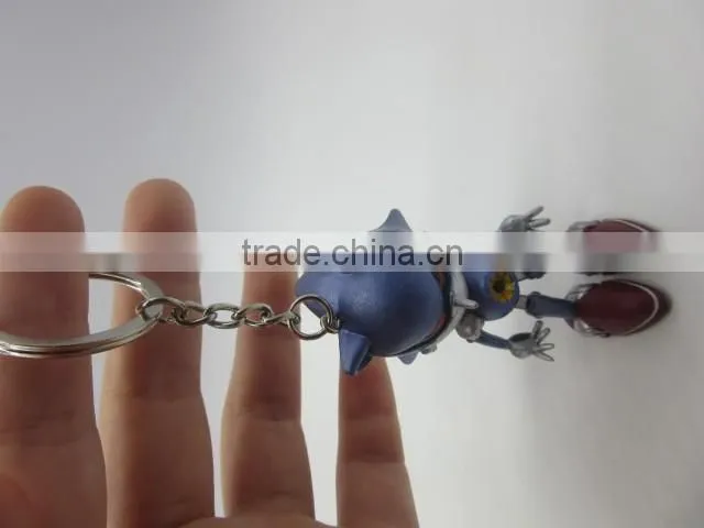 Hot plastic cartoon figurine keychain