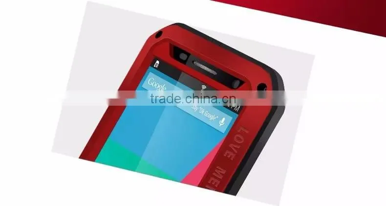 Original Love Mei Waterproof Shockproof Metal Powerful Gorilla Glass Hybrid Phone Cover Bag Case For Motorola Nexus 6 TB-0147