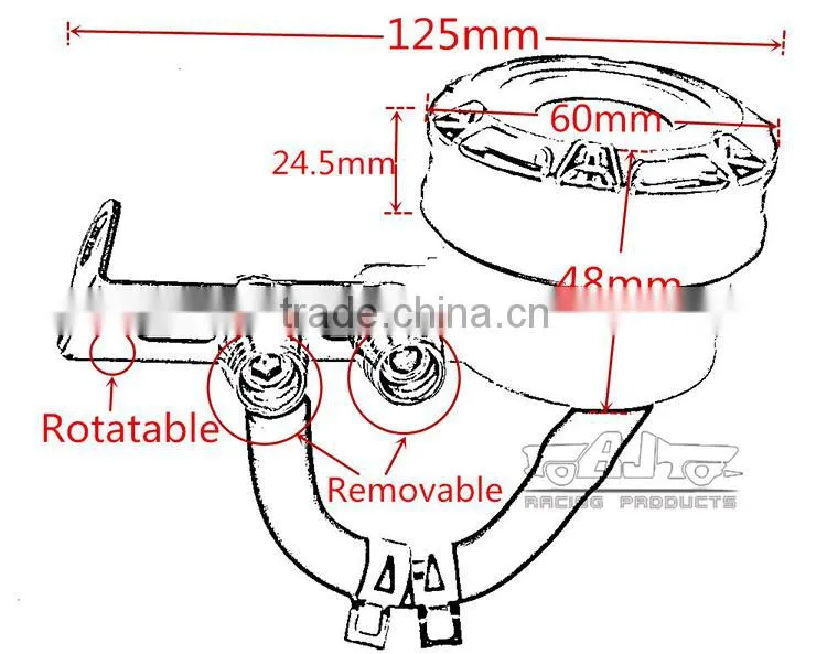 BJ-OC-019 Universal Motorcycle Tank Cylinder Oil Cup CNC Front Brake Reservoir Fluid