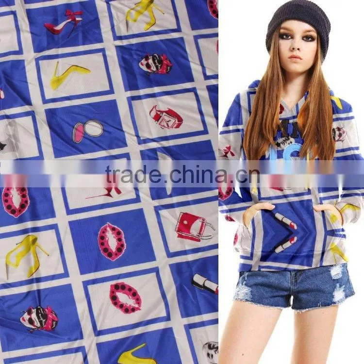 poplin weave woven cotton print fabric for girls dresses 2016