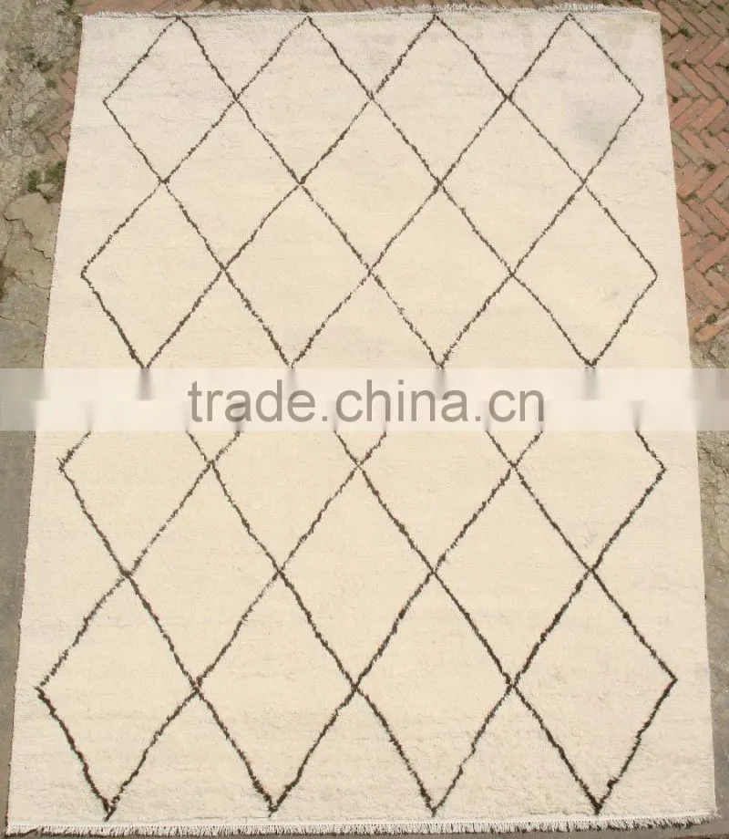 Panda pattern woollen carpet