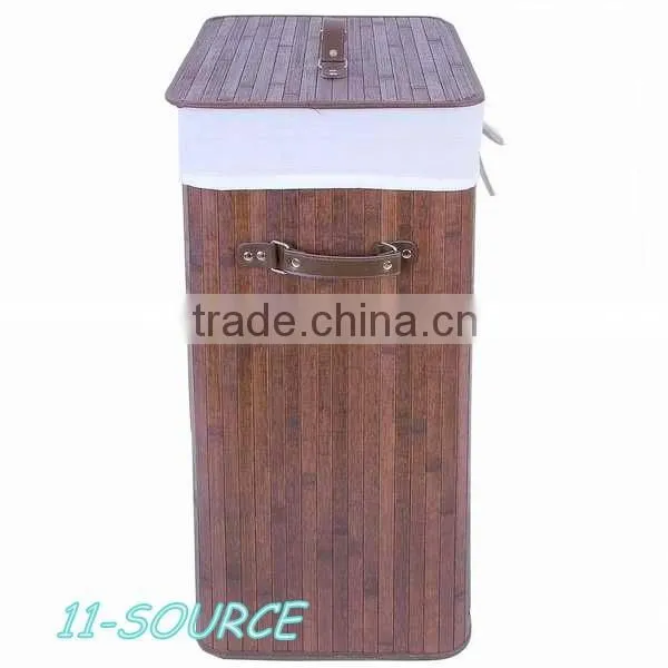 Cube Shape Bamboo Hamper