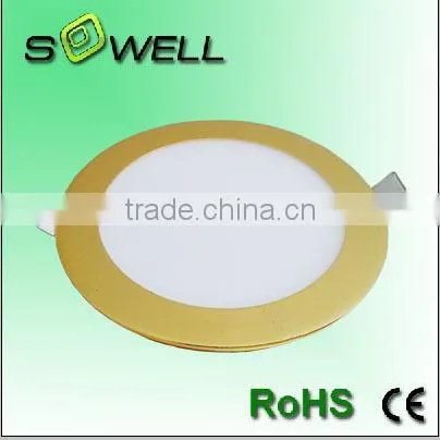12W plastic+aluminum material IP44 CE/RoHS/SASO electroplating LED panel lights