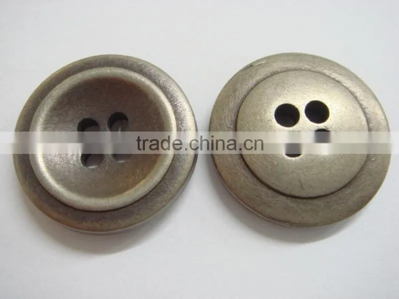 22mm popular metal coat sewing buttons with 4 holes