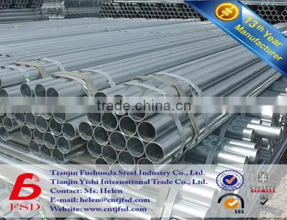*Alibaba supplier Hot dipped Galvanized Steel Pipe ERW pipe
