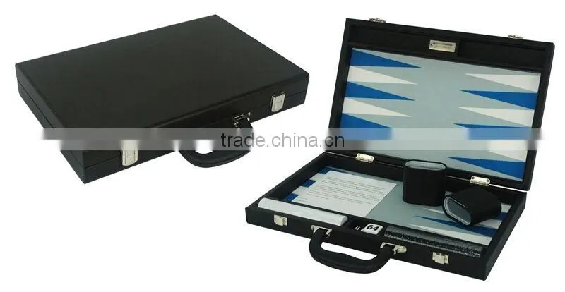 2 In 1 Foldable PU Leather Chess Table And Backgammon Board Case