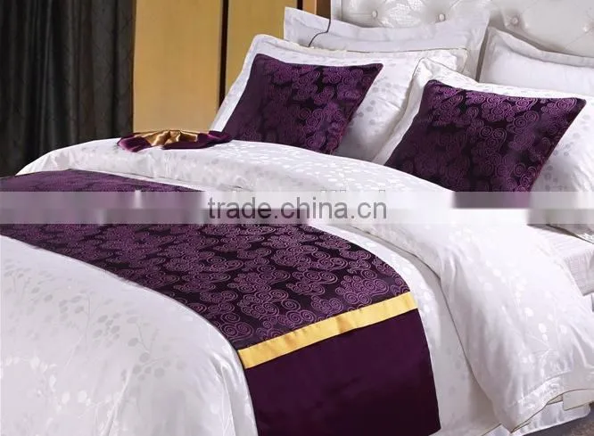luxury decoration fabric bed runners for all kinds of hotels