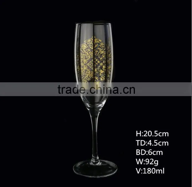 New Style Mouth Blown Glass Margarita Cup with Thick Stem