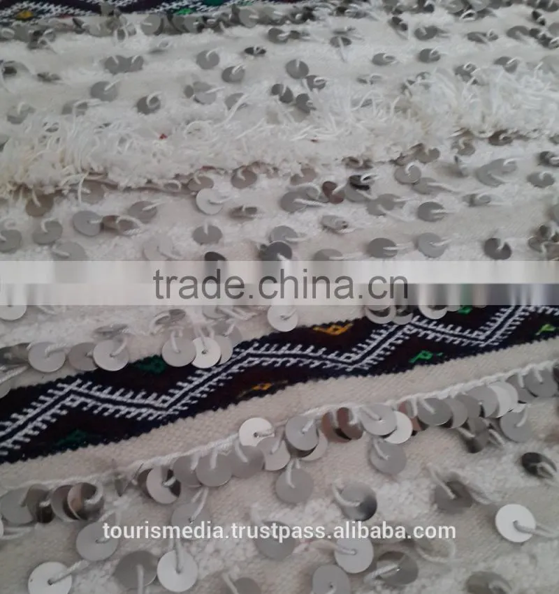 Vintage Moroccan wedding blanket 240cm x 142cm wholesale of handira