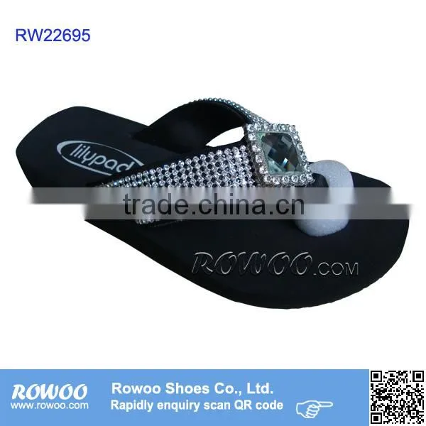 Fashion ladies rhinestone flip flops wholesale