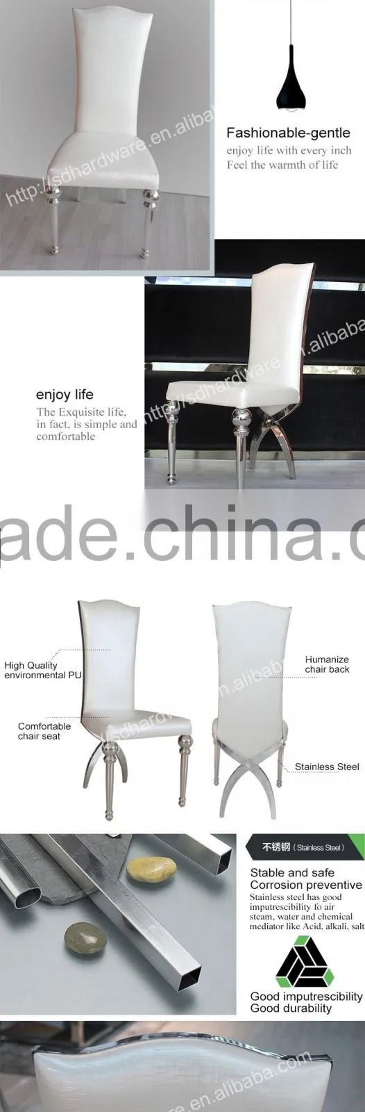 Modern furniture malaysia stainless steel pipe dining chair