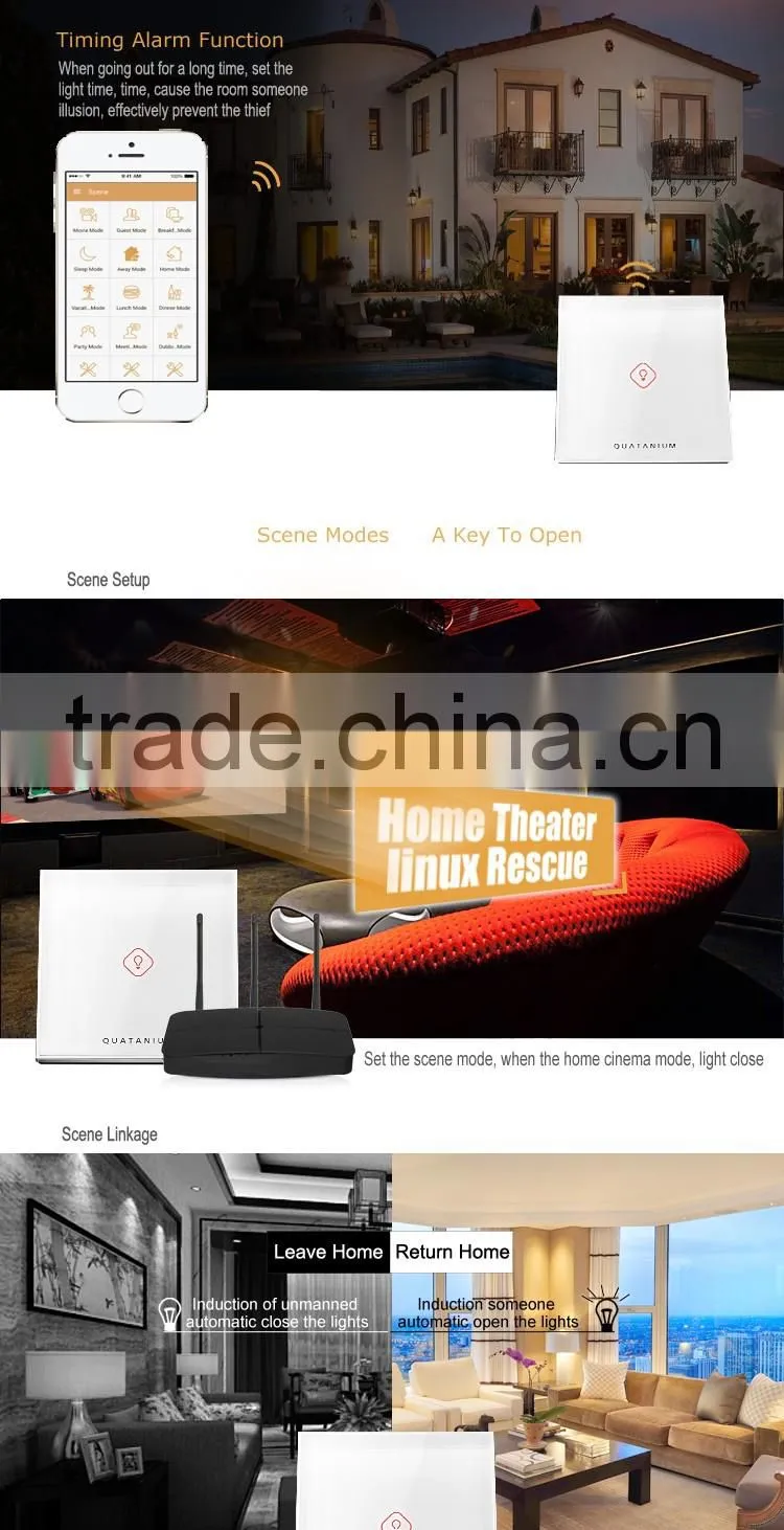 Wireless Touch zigbee smart home light control system Switch light control system