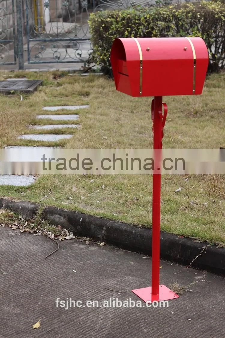 Foshan JHC-12116 Post Mounted Mailbox/Metal Letterbox/Unique Design Postbox