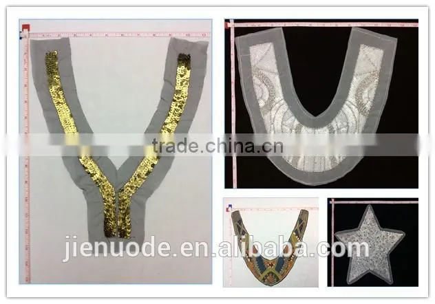 2015 JND Novel Decoractive Green Sequins Patch for Trimming