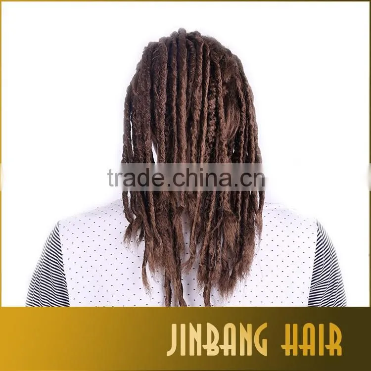 2016 new style fashionable factory cheap wholeasale price synthetic hair dreadlock wig for black man