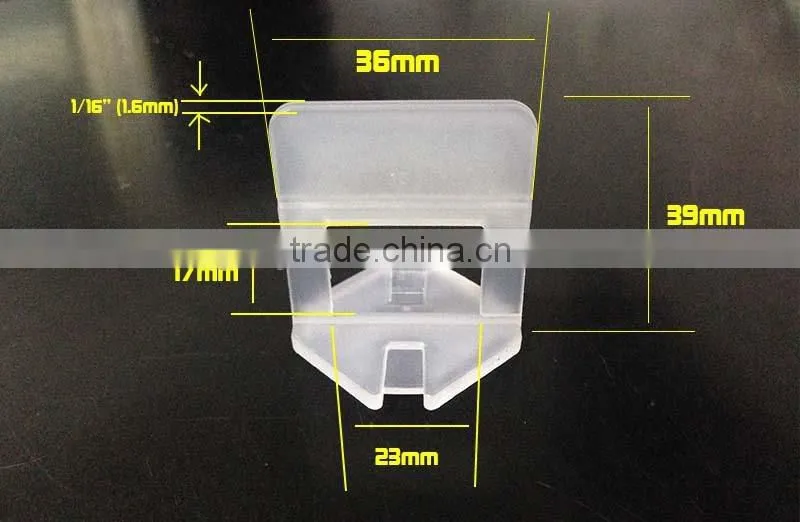 Plastic medium tile leveling system
