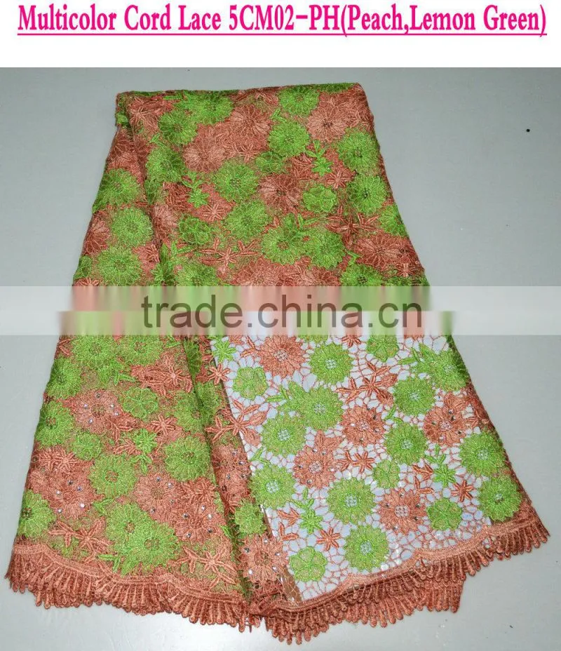2015 top quality lace fabrics latest design african cord lace fabric white bridal lace fabric with breads