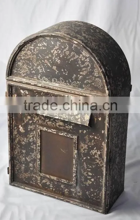 Antique metal mailbox post box