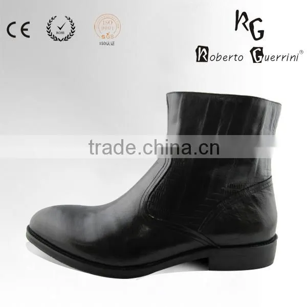 Genuine Leather Men Ankle Boots High End Customized Shoe