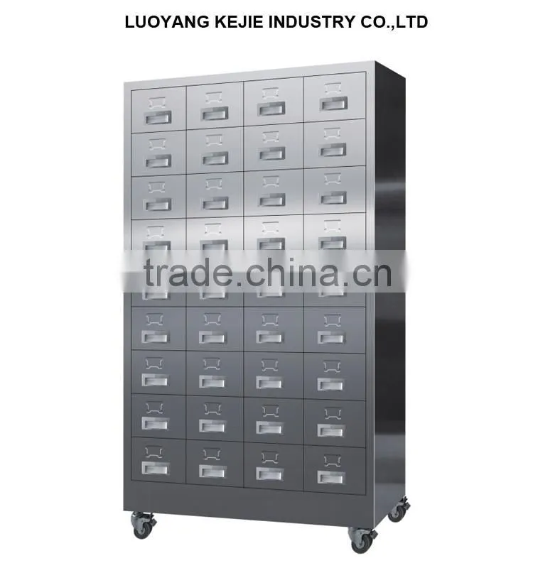 Electrostatic Powder Coating OEM medical drawers cabinet,chemical storage cabinet,spare parts cabinet