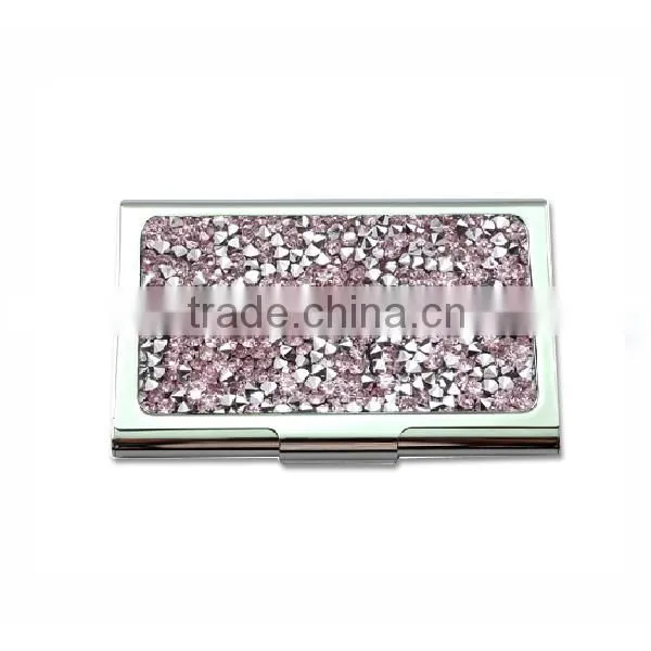 silvery with tree pattern credit card holder metal card holder name card holder