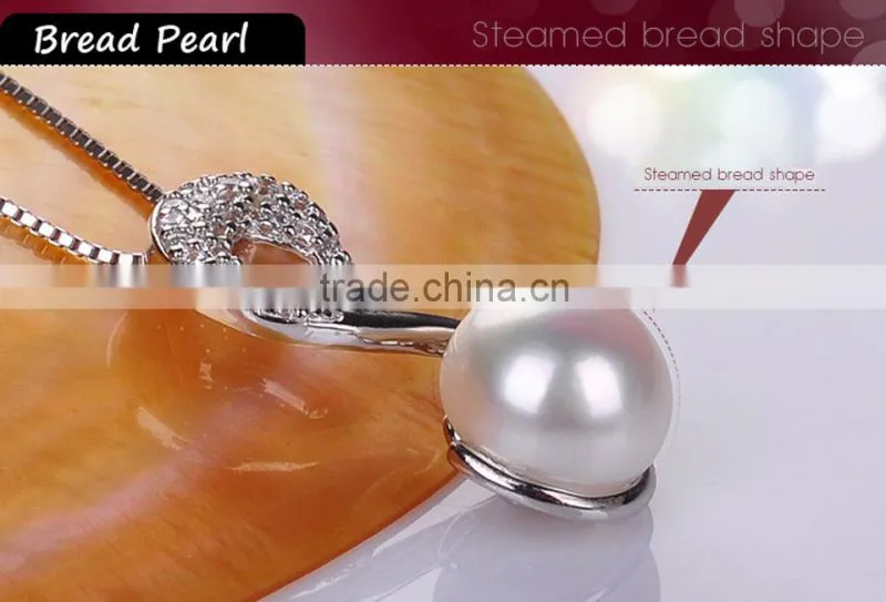 aaa round pearl pendant freshwater swan shape 10mm lovely design for wholesale price