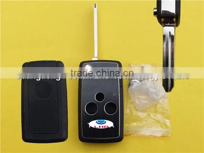 Free Shipping Toyota 3 buttons modified flip car remote key shell