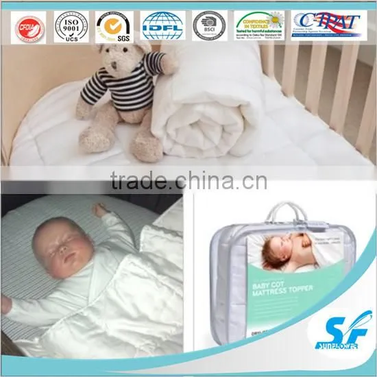 100% cotton waterproof microfiber down mattress for baby bed