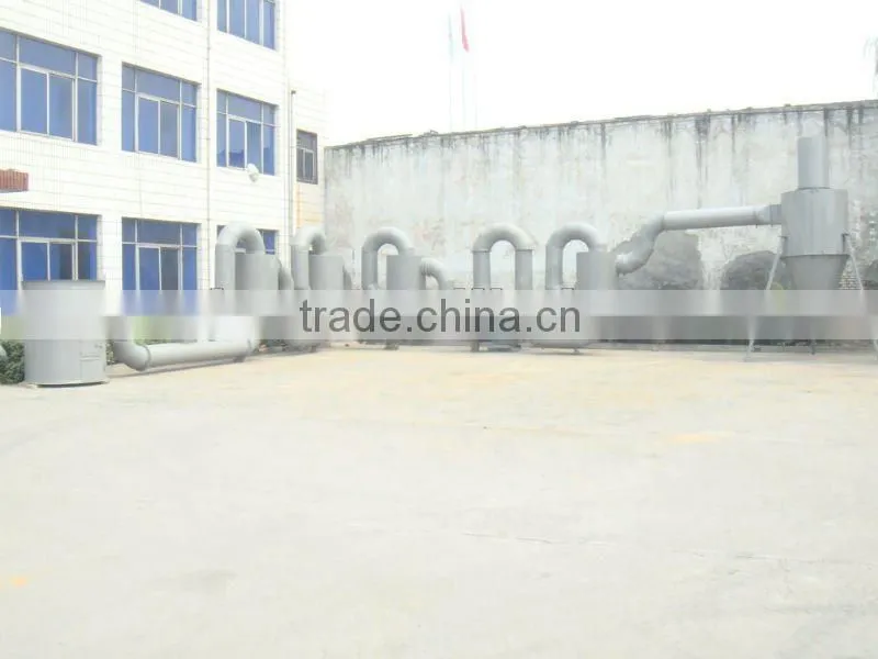 Hot air flow saw dust dryer