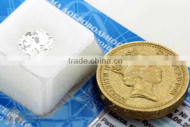 Colorless lab-grown single-crystal rough diamond
