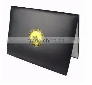 Best selling pu/genuine leather customer design certificate holder