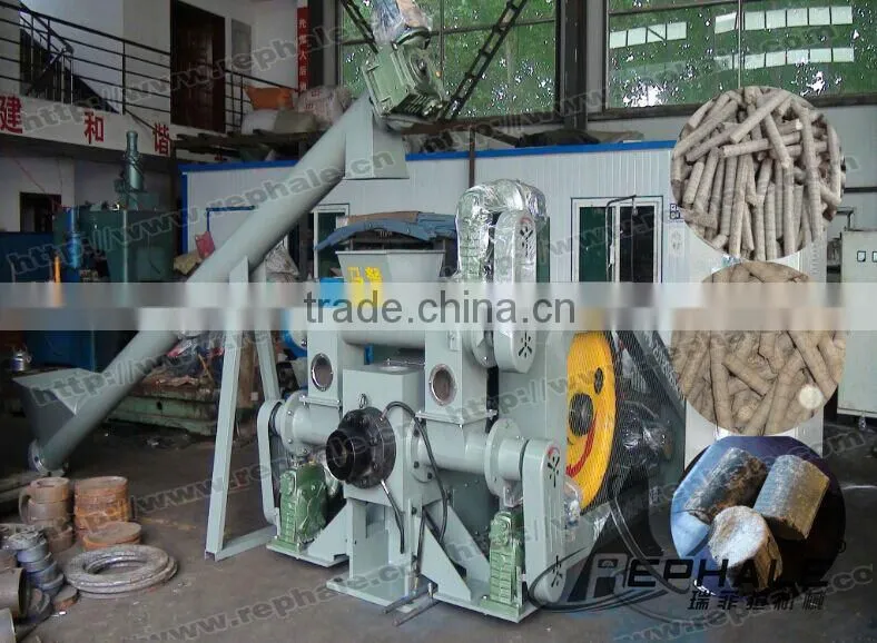 Biomass briquette press machine for environmental fuel