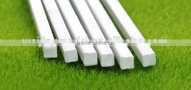model square tube in plastic profile, plastic scale tube, DIY model material, materials for architecture models