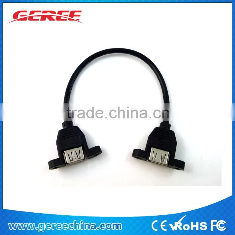 A male to USB female panel mount adapter Extend cable