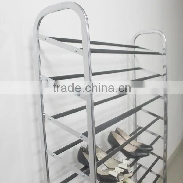Practical 10 Tiers Shoe Display Rack Anti-slip Moveable Shoes Shelf