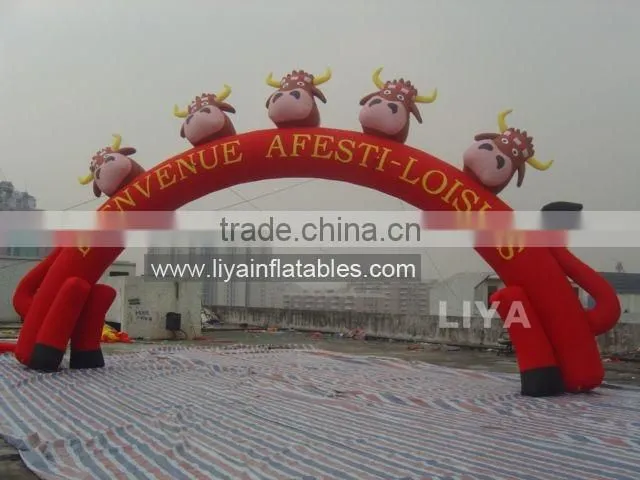 Inflatable Arch with LOGO printing air sealed or air continuous inflatable archway/arch door produce and sale