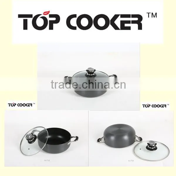pressed black non stick coating casserole