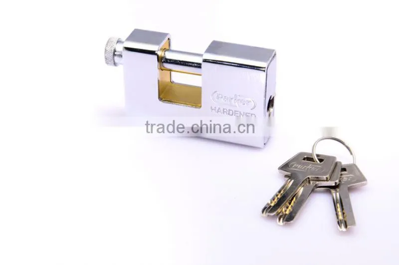 Lipson LS-301 Hardened Steel Armoured Case brass rectangular padlock