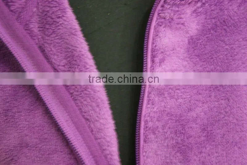 100% Polyester Ladies Coral Fleece Jacket
