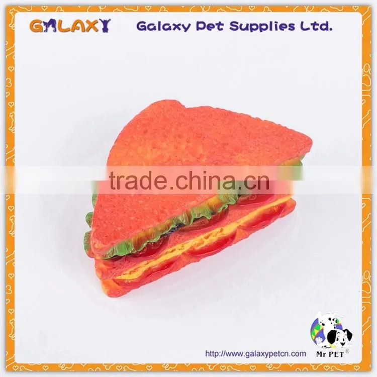 VT4070 Food Themed Vinyl Squeaky Toys Hamburger Hot dog Pizza steak Dog Toys