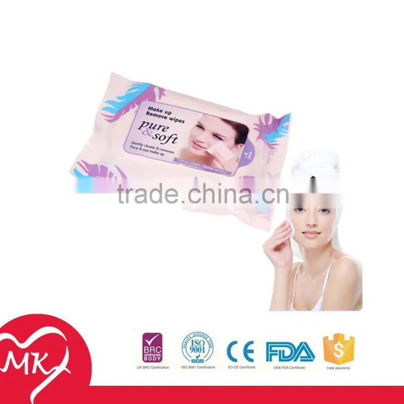 Wholesale delicate aloe natural cleaning disposable feminine wet cosmetic tissue with free alcohol