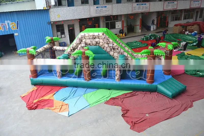 2016 new design obstacle airdrop jungle fun inflatable obstacle course bouncer