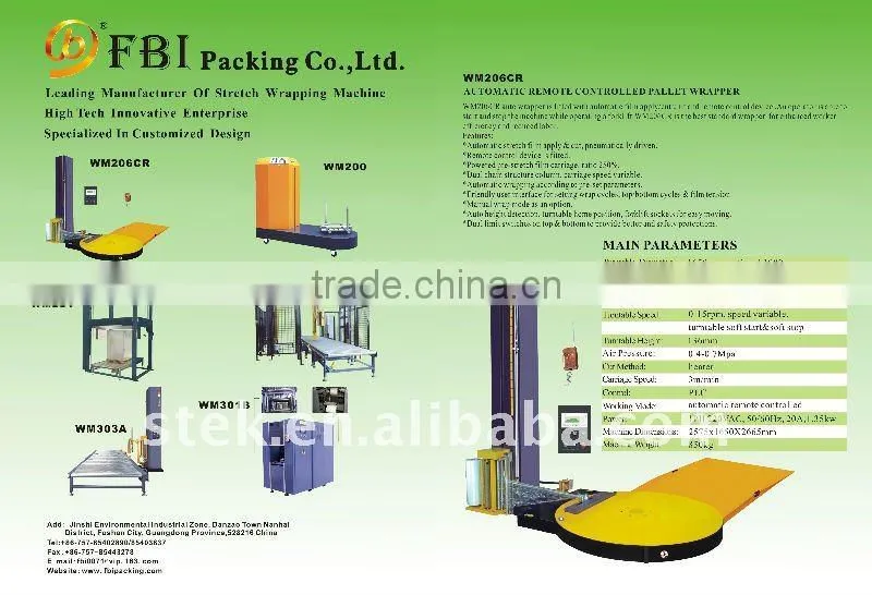 Automatic Remote Controlled Stretch Wrapper WM206CR